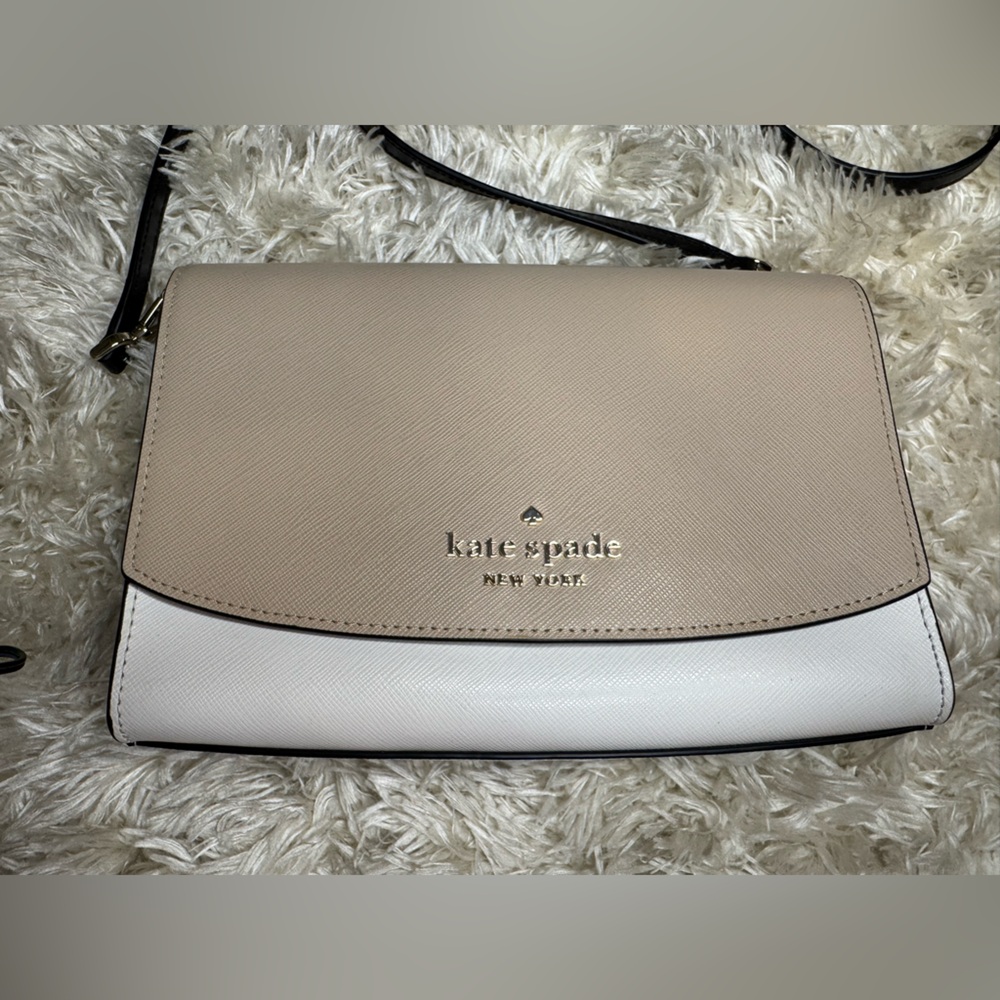 Kate Spade Taupe and White Crossbody Bag - Picture 2 of 15